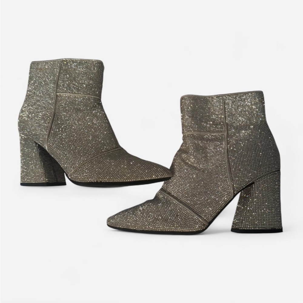 Rhinestone ankle boots!